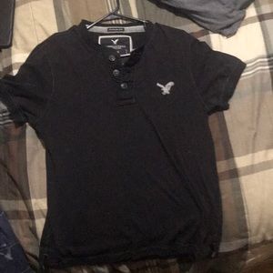 Men’s American eagle black collared shirt